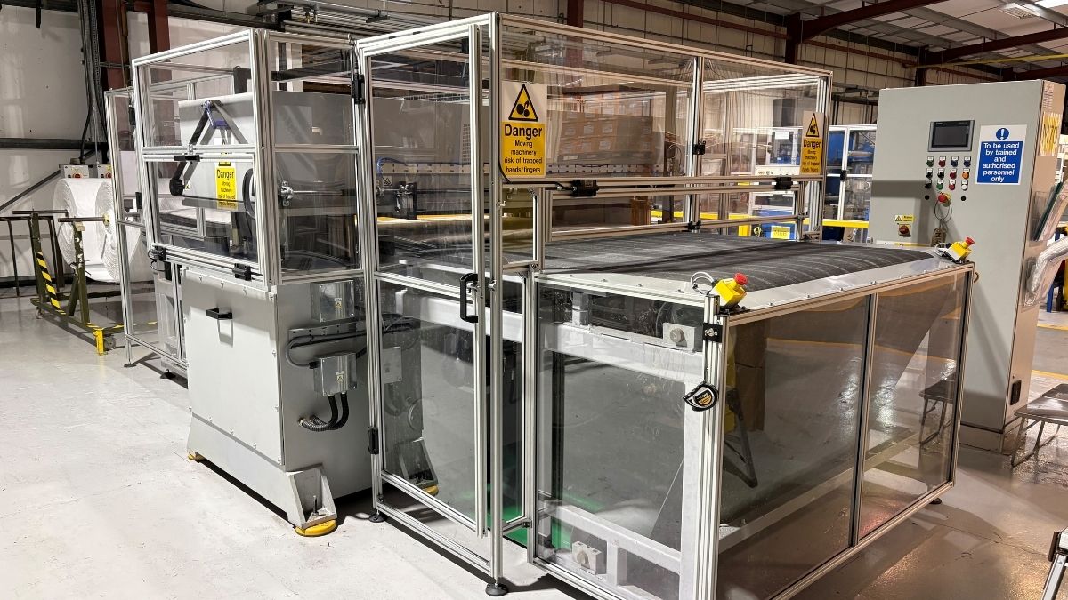 300t die cutting and sealing press at Avon TSA